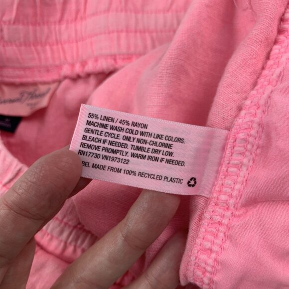 Universal Thread Neon Pink Linen Blend Pull On Shorts M - Picture 3 of 4
